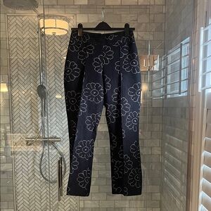 Smythe Black with tan flowered Patterned pant